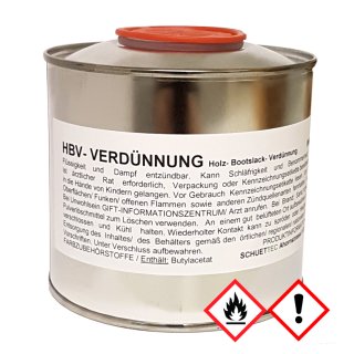 Holz-Bootslack-Verdünnung (HBV) 0,5 Liter